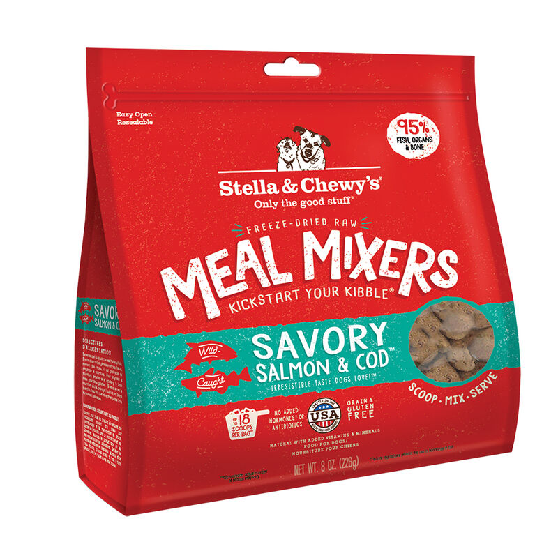 Stella & Chewy's, Dog Freeze-Dried Raw, Savory Salmon & Cod Meal Mixers image number null